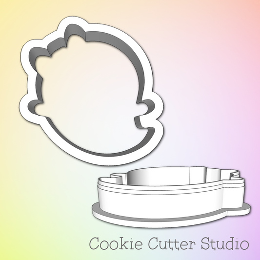 Ghost with a Bow Cookie Cutter, Halloween Cookie Cutter