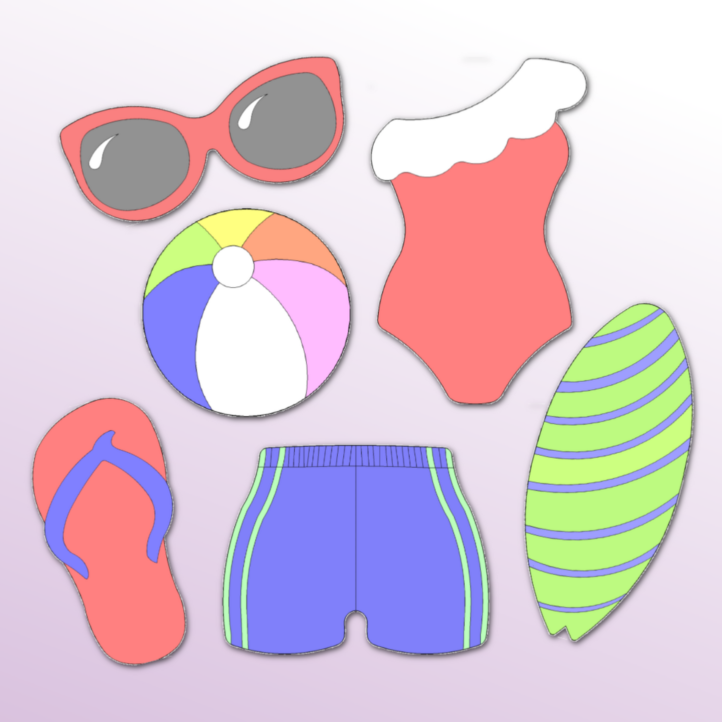 Beach Cookie Cutter Set