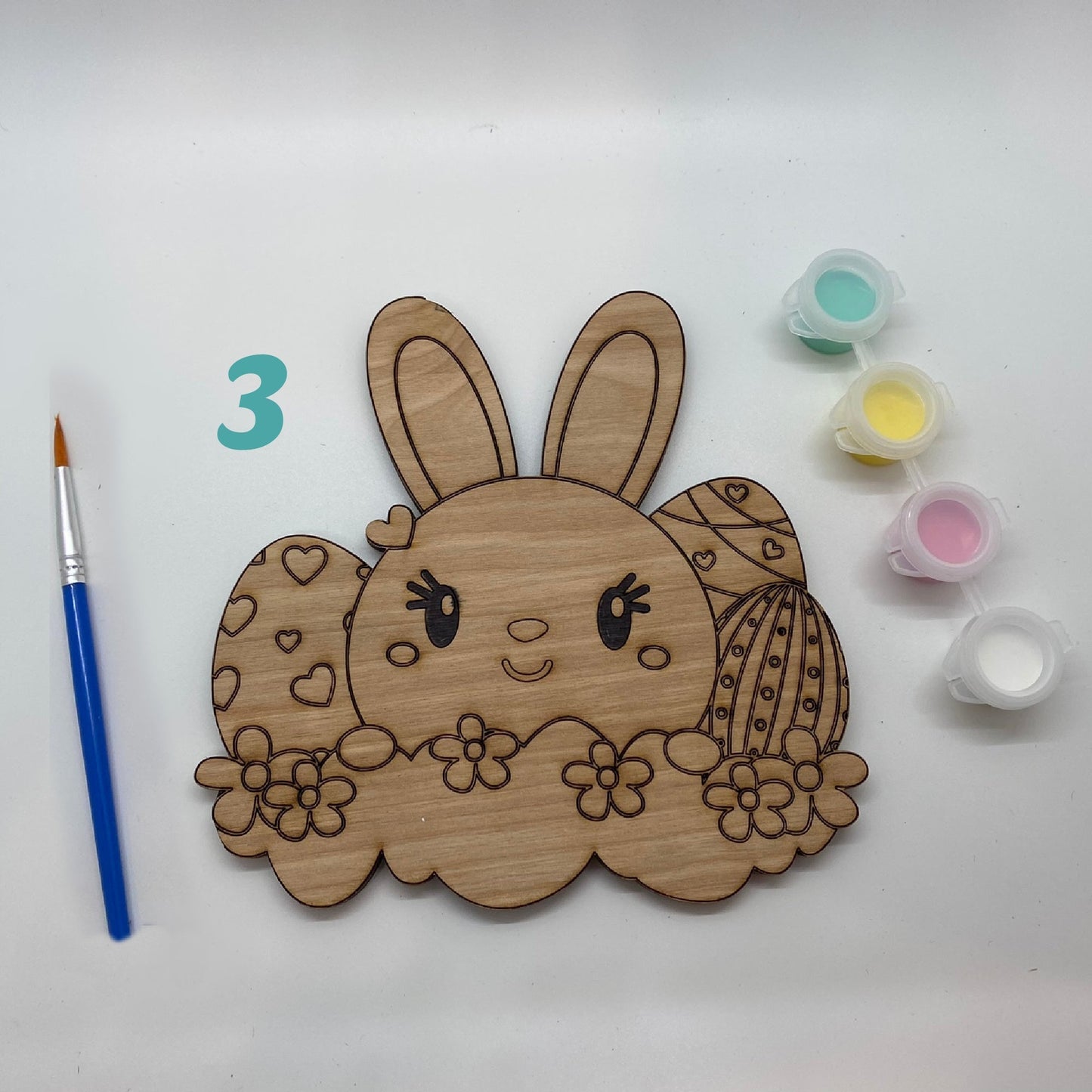 Bunny DIY Paint Kit, Easter Gifts for Kids, Easter Tiered Tray Décor
