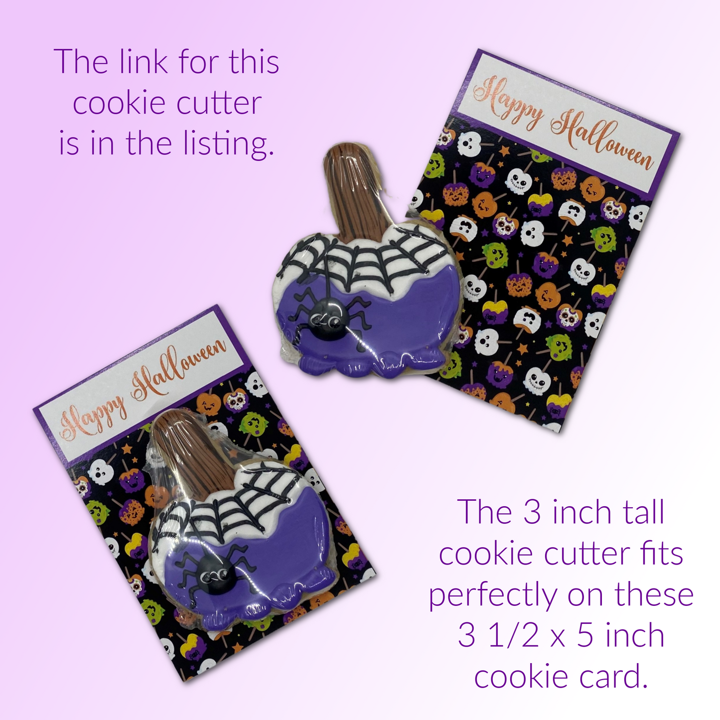 Halloween Cookie Card - Candy Apple
