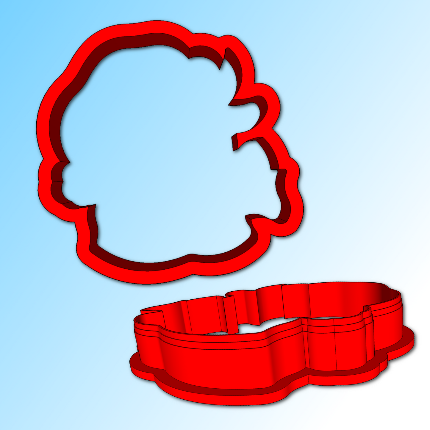 Bull Cookie Cutter, Christmas Farm Animal Cookie Cutter