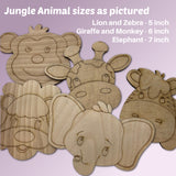 Safari Animal Party Favors, Jungle Animal Wood Cutouts