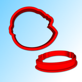 Football with Santa Hat Cookie Cutter