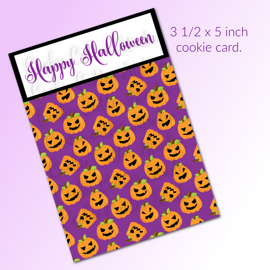 Halloween Cookie Card - Jack O Lanterns