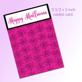 Halloween Cookie Card - Pink Spider Web
