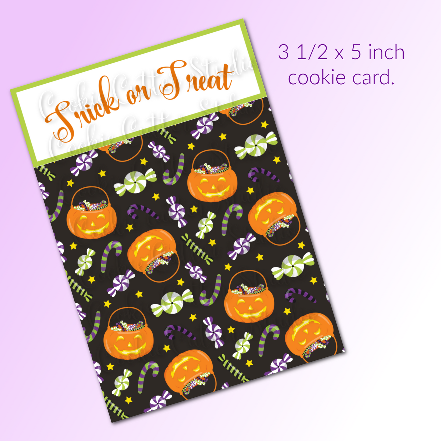 Halloween Cookie Card - Pumpkins and Candy
