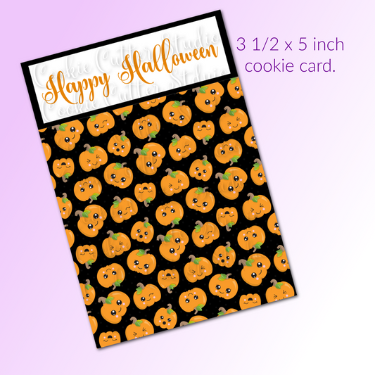 Halloween Cookie Card - Pumpkins