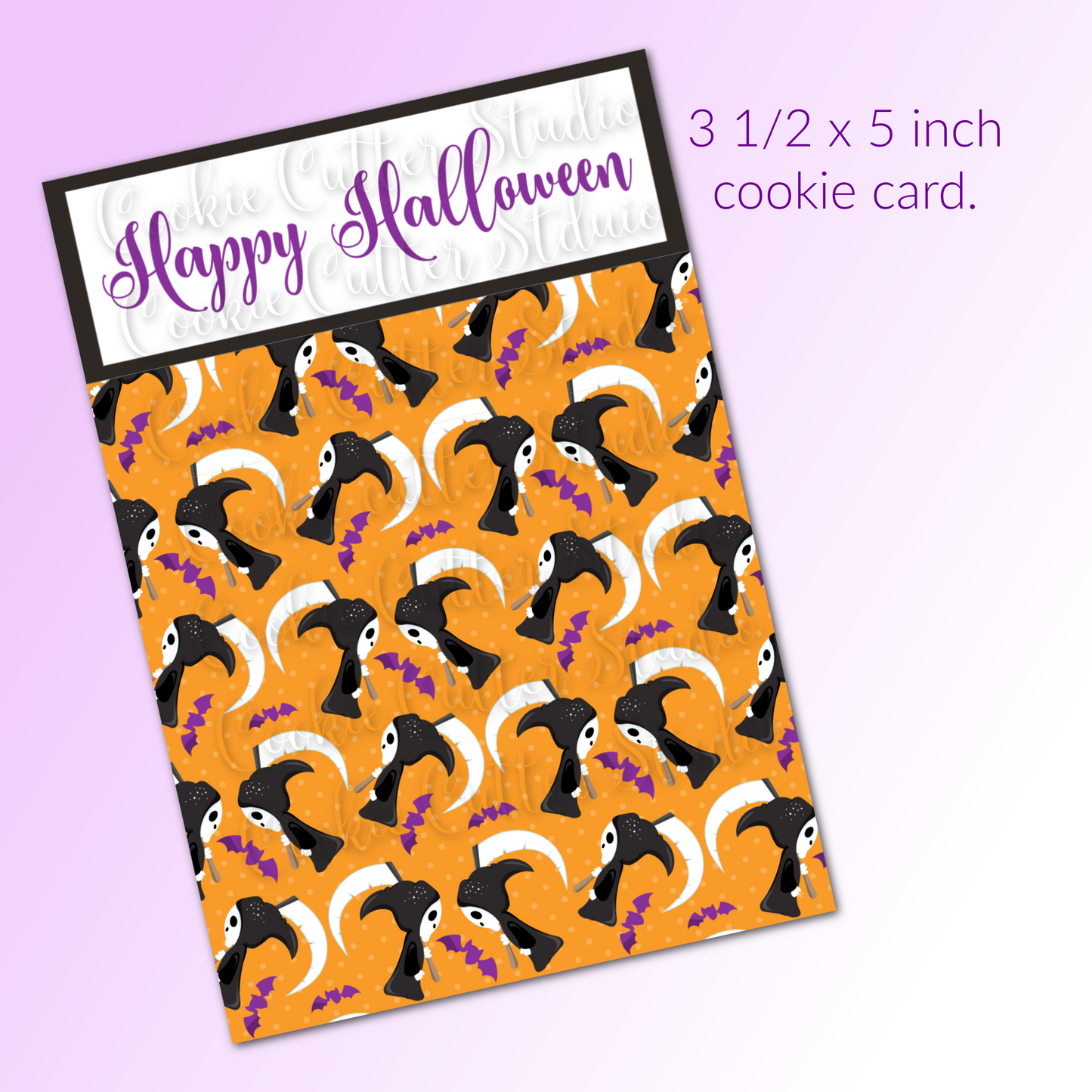 Halloween Cookie Card - Grim Reaper