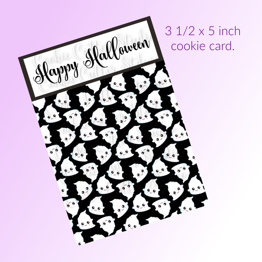 Halloween Cookie Card - Chubby Ghost