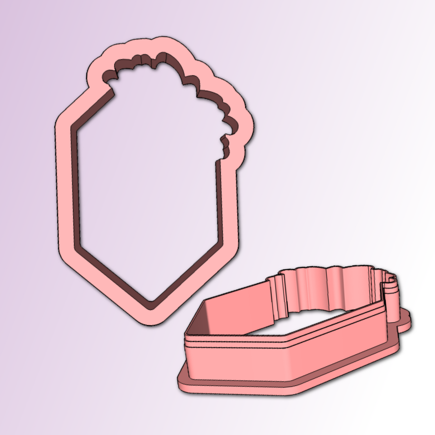Floral Plaque Cookie Cutter