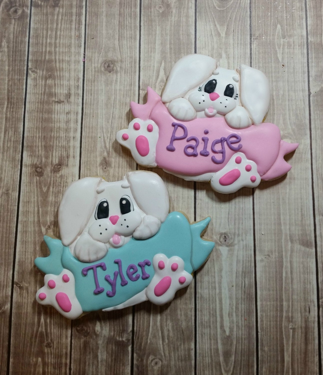 Easter Bunny with Banner Cookie Cutter, Easter Cookie Cutter