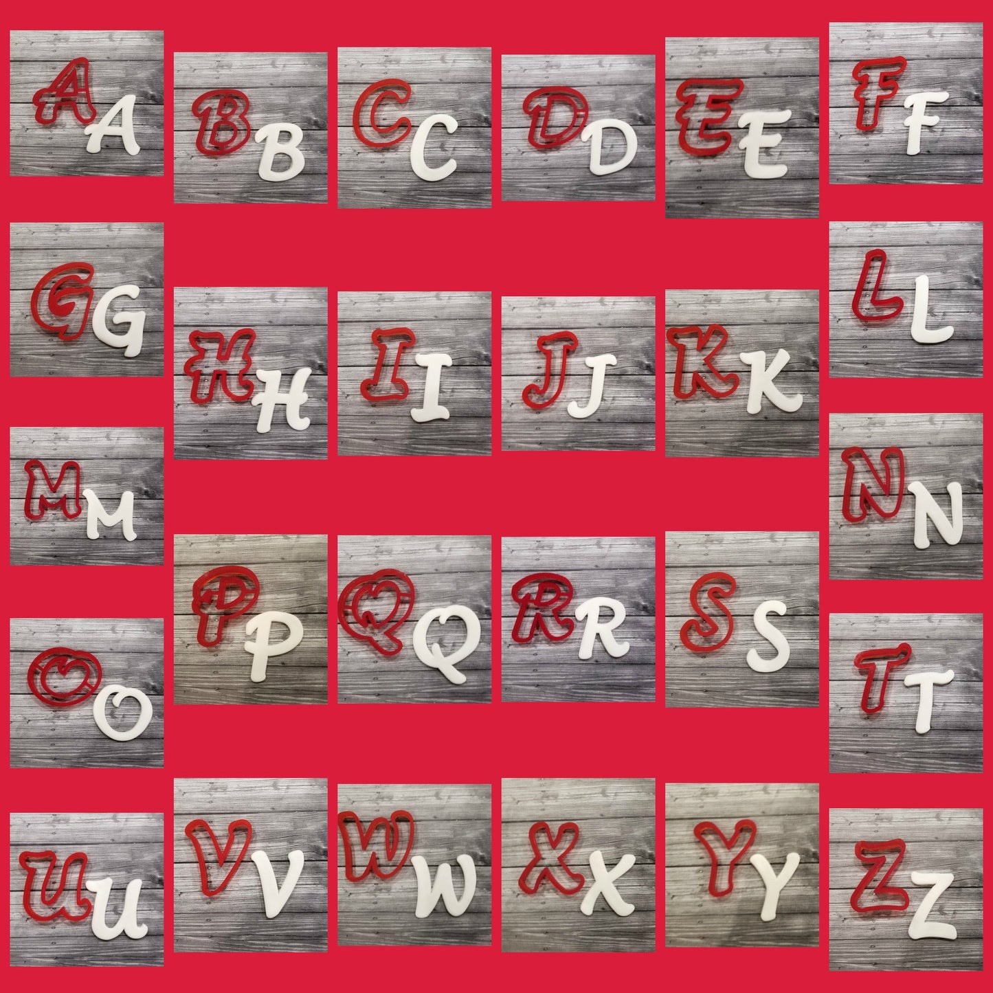 Mini Alphabet Cookie Cutters, Alphabet Cookie Cutters