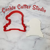 Santa Clause with Banner Cookie Cutter, Christmas Cookie Cutters