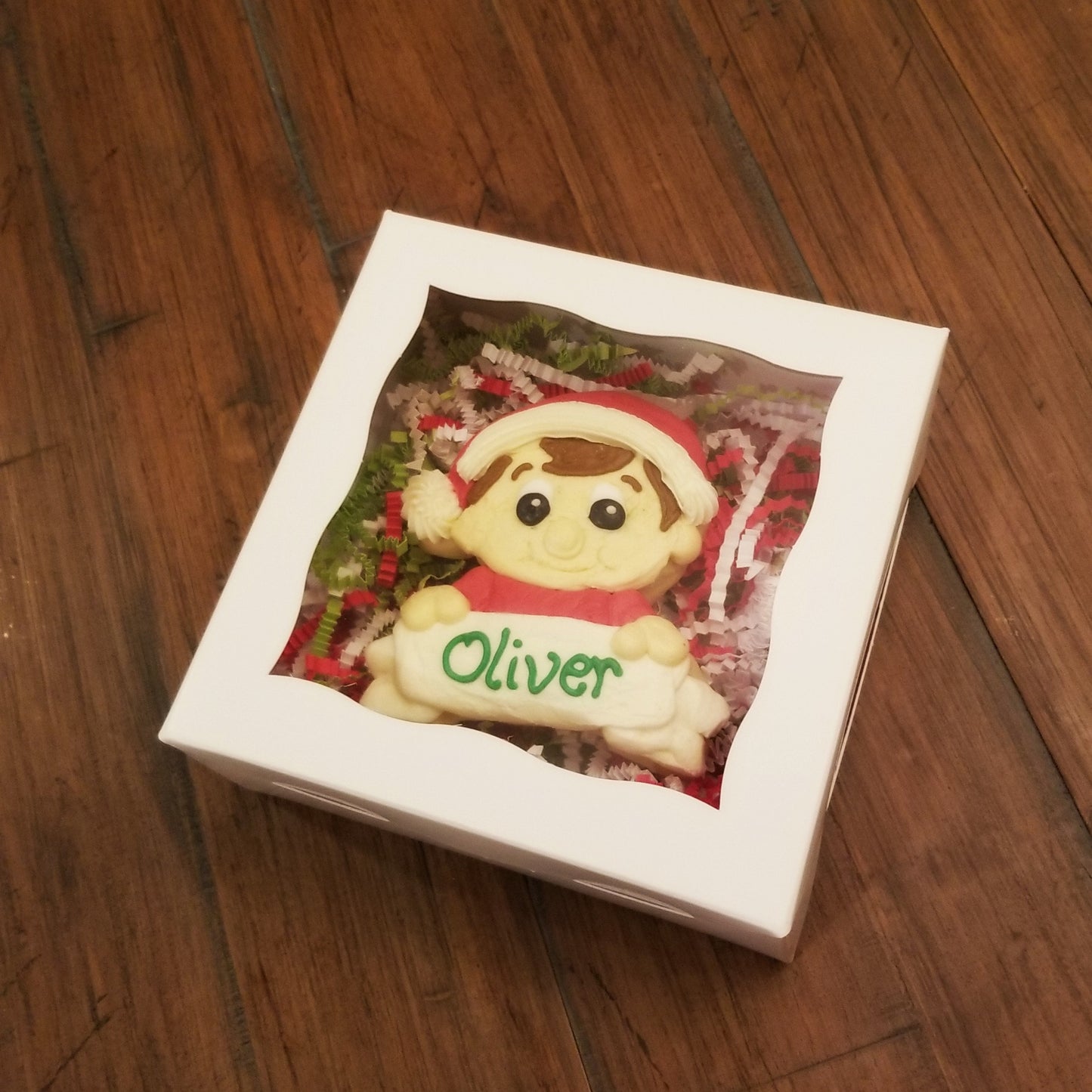 Christmas Elf with Banner Cookie Cutter
