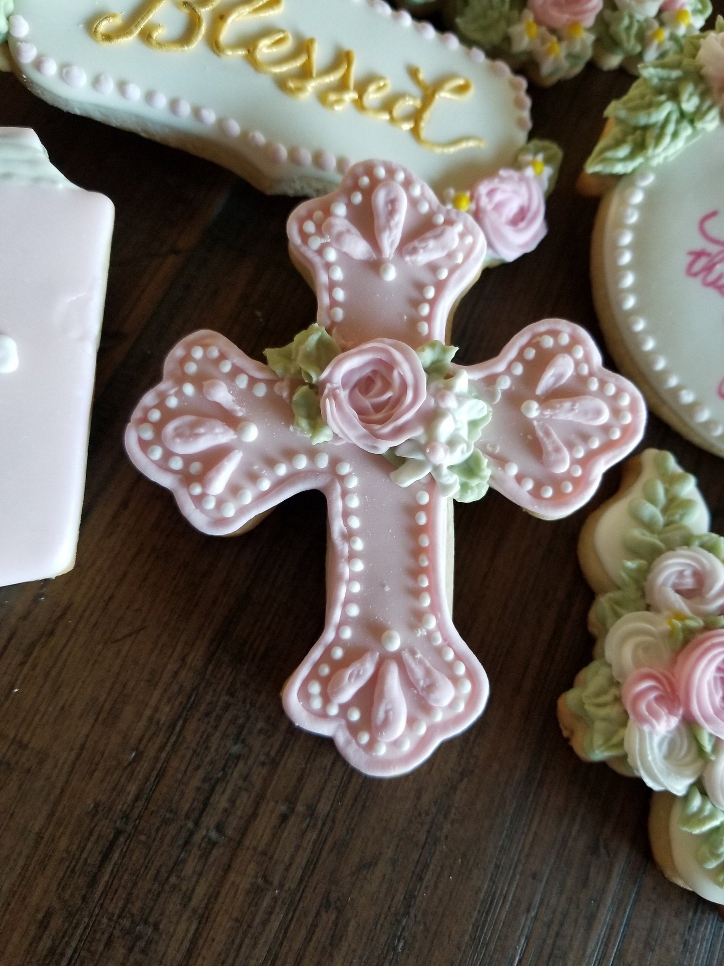Floral Cross Cookie Cutter