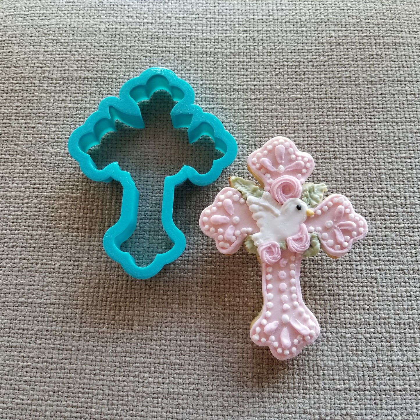 Floral Cross Cookie Cutter
