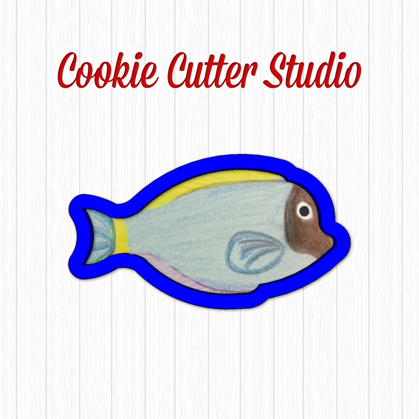 Fish Cookie Cutter, Regal Tang Fish Cookie Cutter