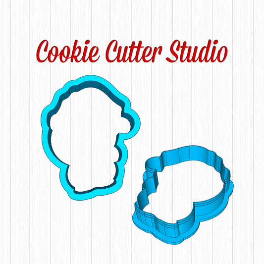 Penguin holding a candy cane cookie cutter, Christmas Cookie Cutters