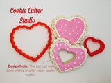 Scalloped  Heart Cookie Cutter, Valentine Cookie Cutter