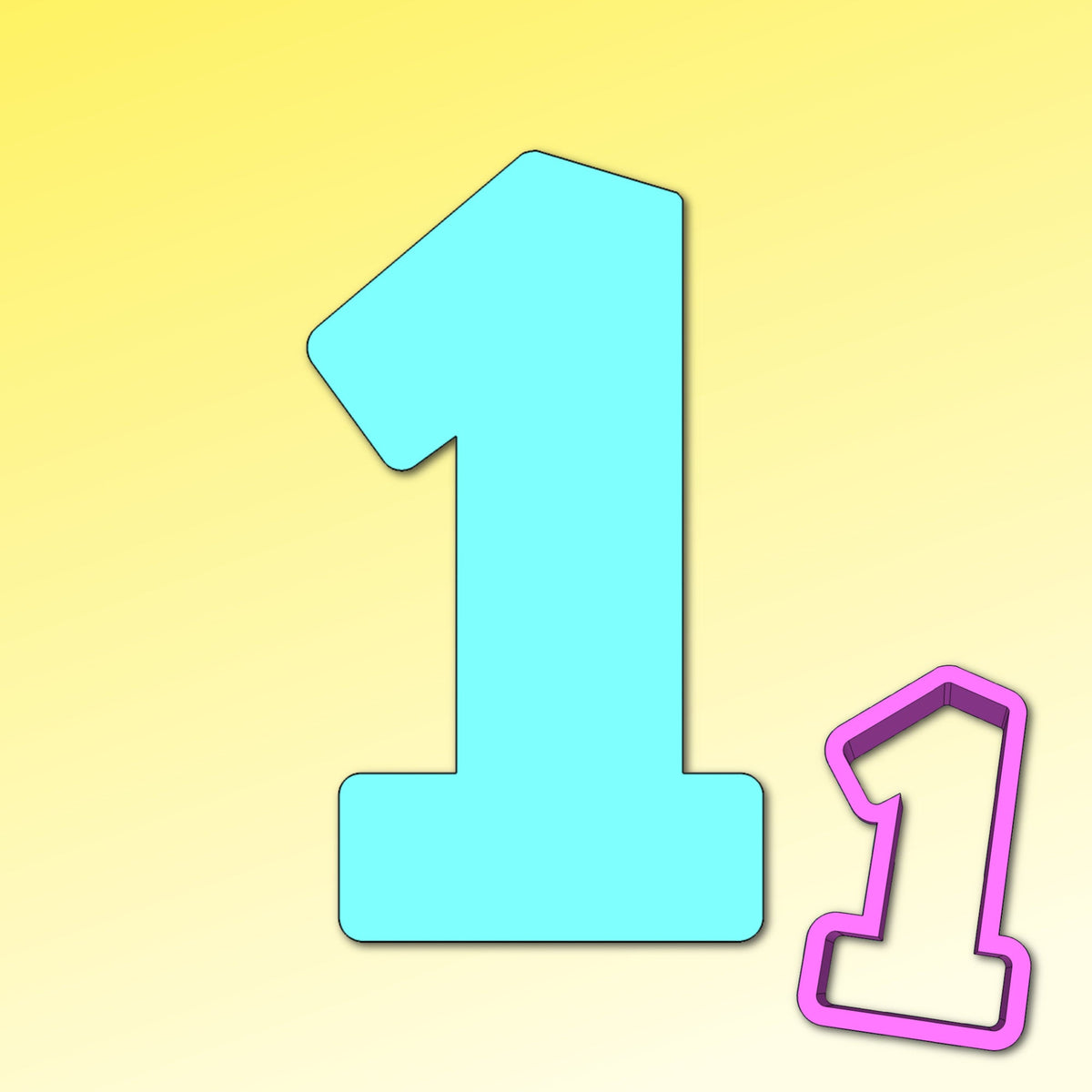 Number One Cookie Cutter, Number Cookie Cutter – Cookie Cutter Studio