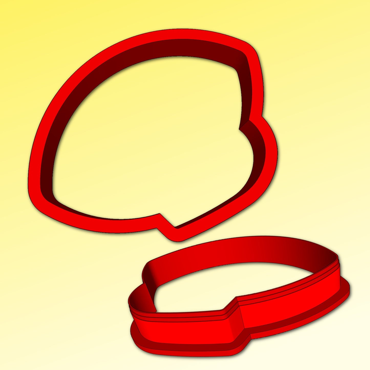 Football with Heart Cookie Cutter