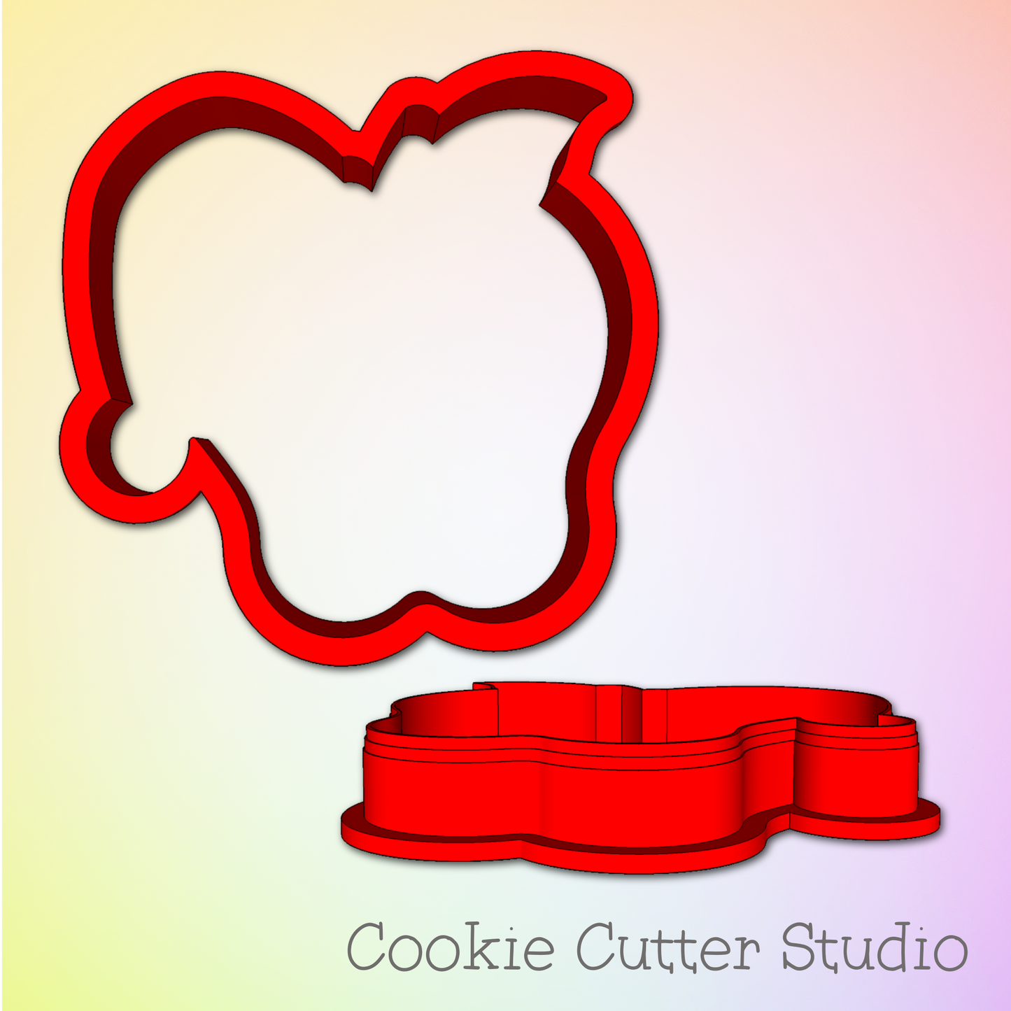 Apple with Santa Hat Cookie Cutter