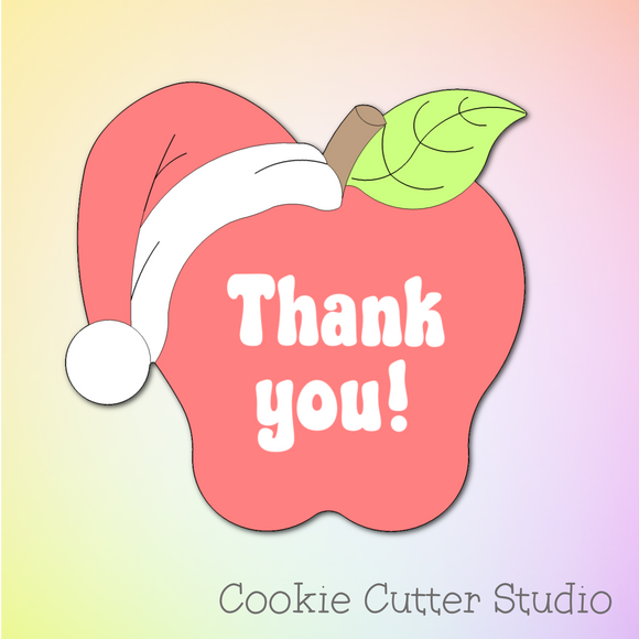 Apple with Santa Hat Cookie Cutter