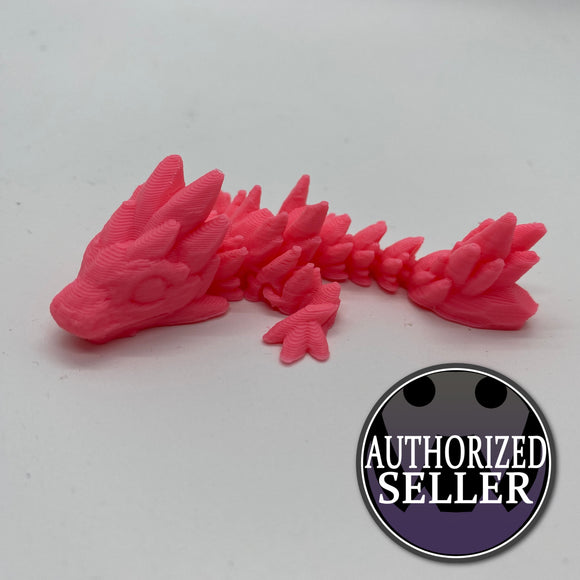 Baby Gemstone Dragon, Majestic 3D-Printed Dragon Fidget Toy – Articulated and Eye-Catching!