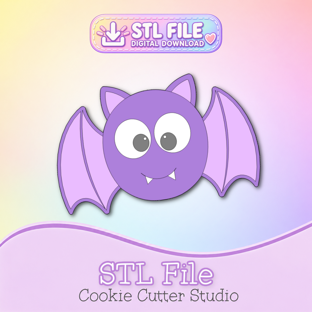 Bat Cookie Cutter STL File | Digital Download Only | 5 Sizes