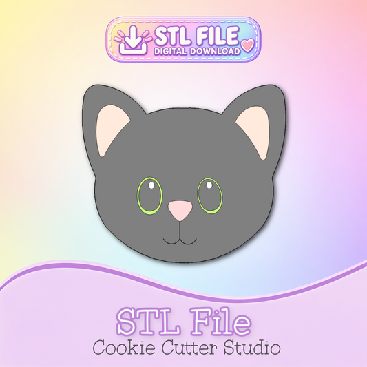 Cat Head Cookie Cutter STL File | Digital Download Only | 5 Sizes