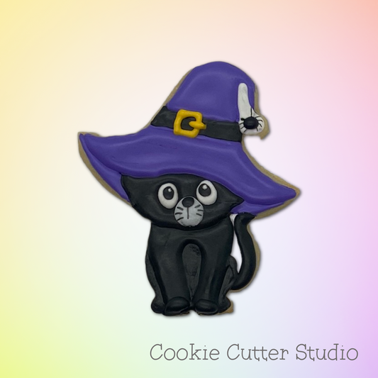 Witch Cat Cookie Cutter, Halloween Cookie Cutter