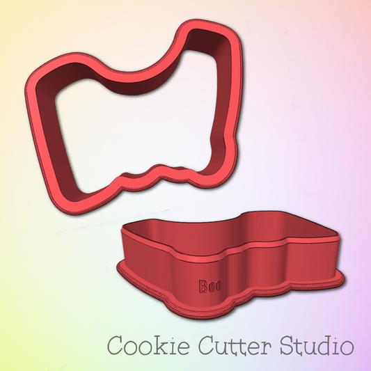Boo Cookie Cutter STL File | Digital Download Only | 5 Sizes