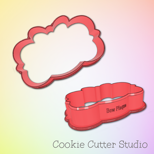 Plaque with Bow Cookie Cutter