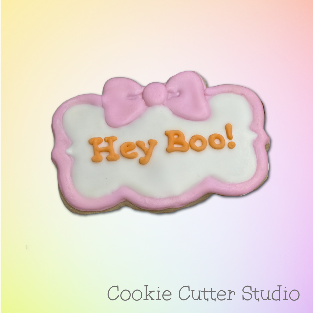 Plaque with Bow Cookie Cutter