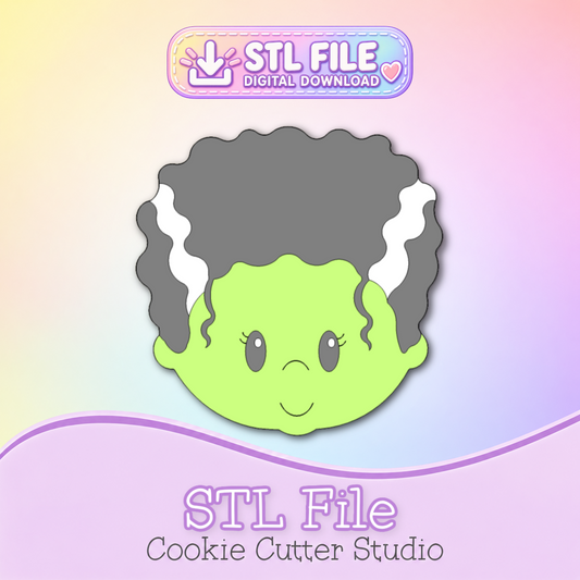Bride of Frankenstein Cookie Cutter STL File | Digital Download Only | 5 Sizes