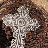 Brown Mandala Wood Cross