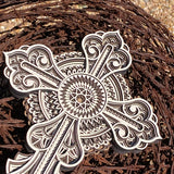 Brown Mandala Wood Cross