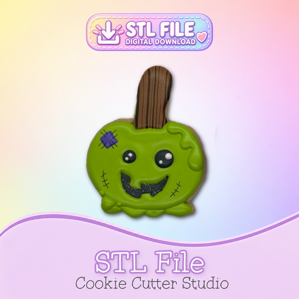 Candy Apple Cookie Cutter STL File | Digital Download Only | 5 Sizes