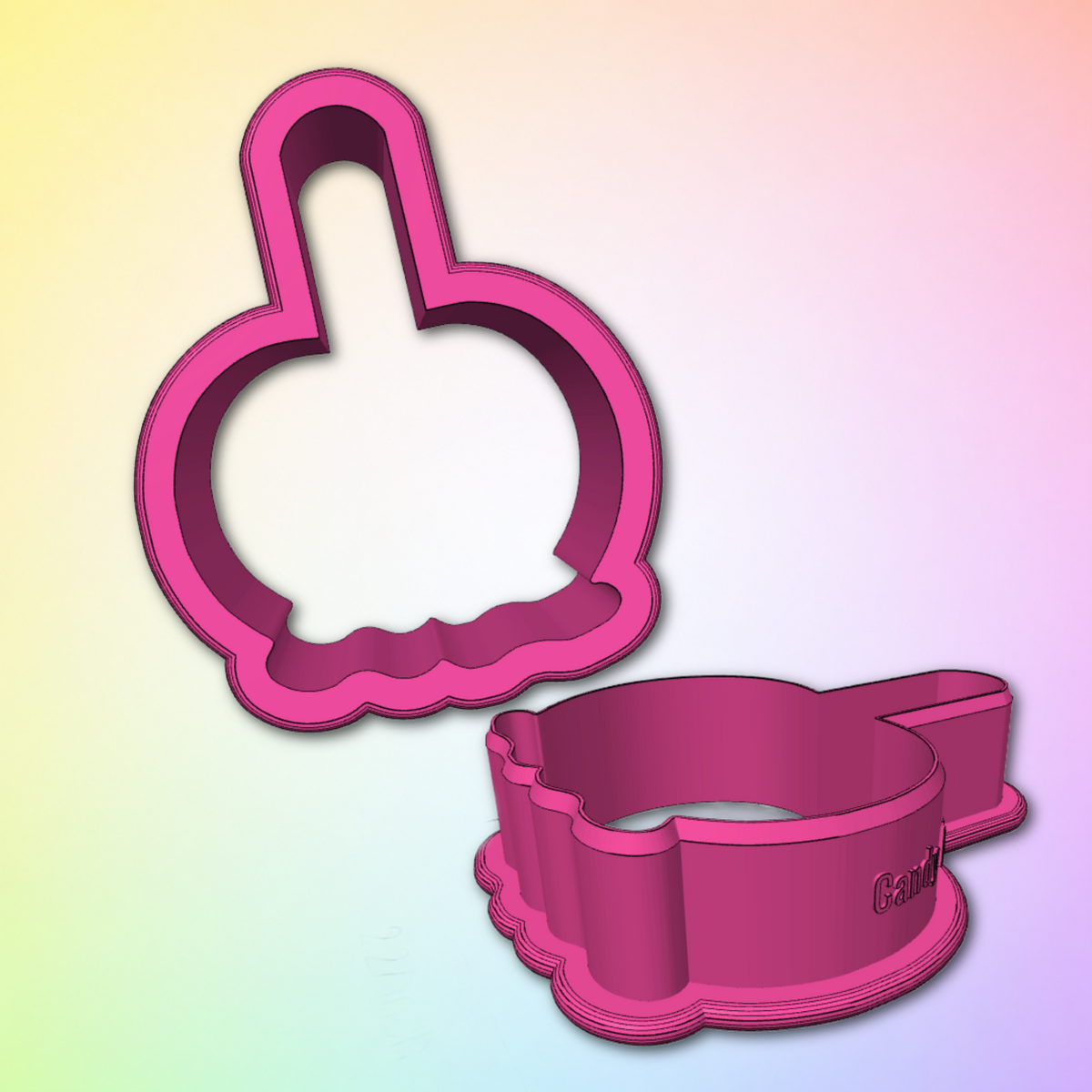 Candy Apple Cookie Cutter STL File | Digital Download Only | 5 Sizes