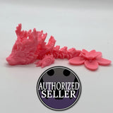 Baby Cherry Blossom Dragon, Majestic 3D-Printed Dragon Fidget Toy – Articulated and Eye-Catching!