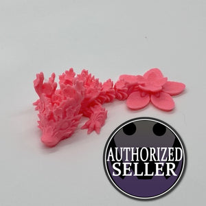 Baby Cherry Blossom Dragon, Majestic 3D-Printed Dragon Fidget Toy – Articulated and Eye-Catching!