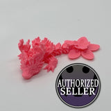 Baby Cherry Blossom Dragon, Majestic 3D-Printed Dragon Fidget Toy – Articulated and Eye-Catching!