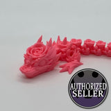 Baby Rose Dragon, Majestic 3D-Printed Dragon Fidget Toy – Articulated and Eye-Catching!