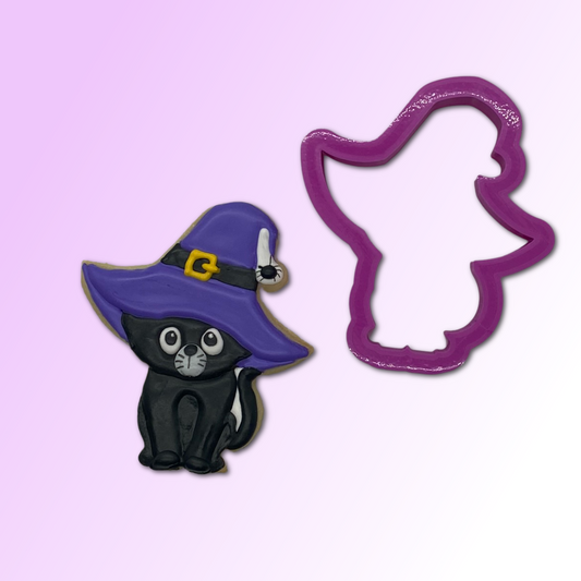 Witch Cat Cookie Cutter, Halloween Cookie Cutter