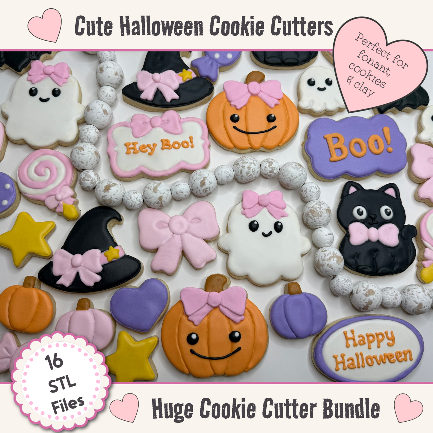 Halloween STL Cookie Cutter Bundle, Halloween Ghost 3D Print Files, Digital Download