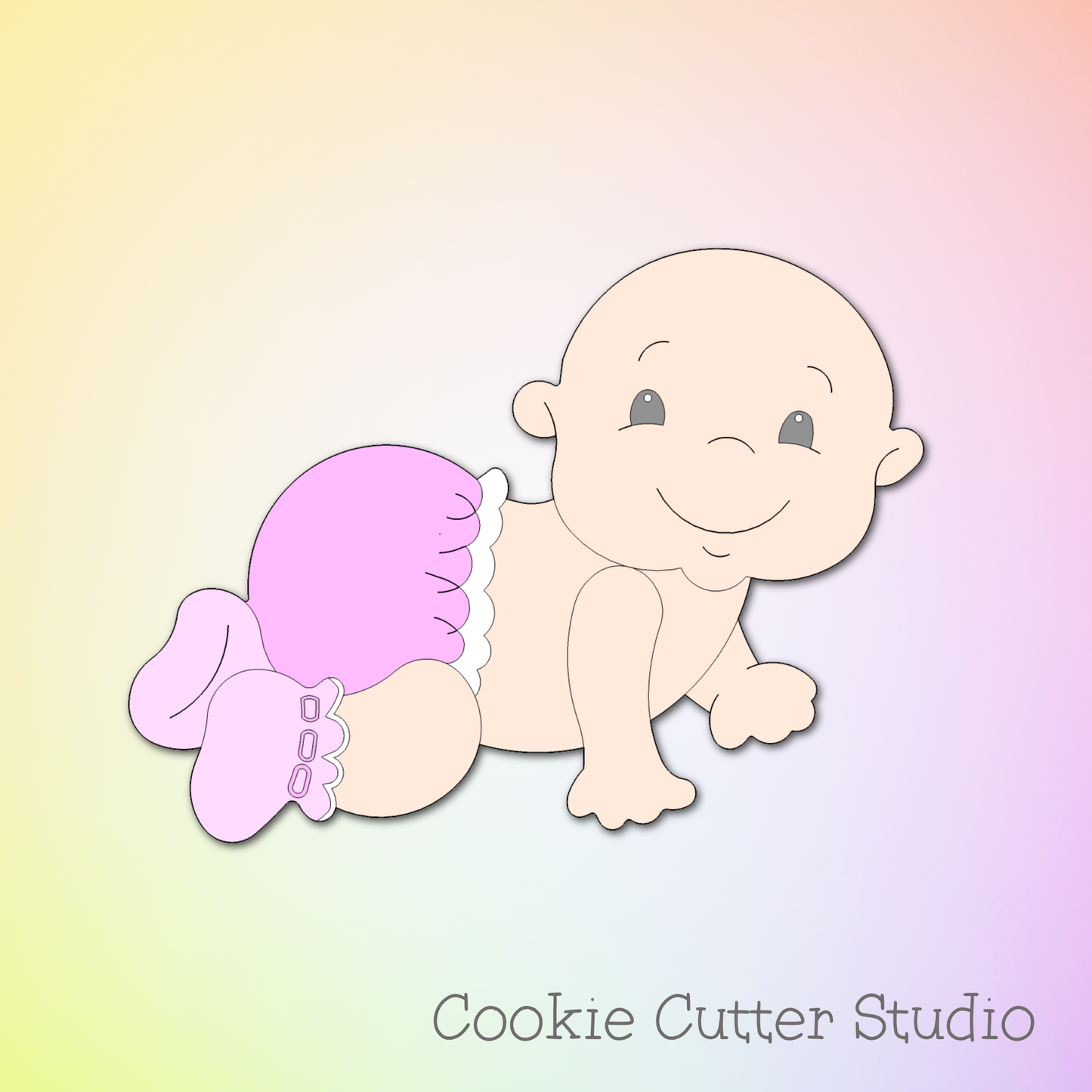 Baby Crawling Cookie Cutter