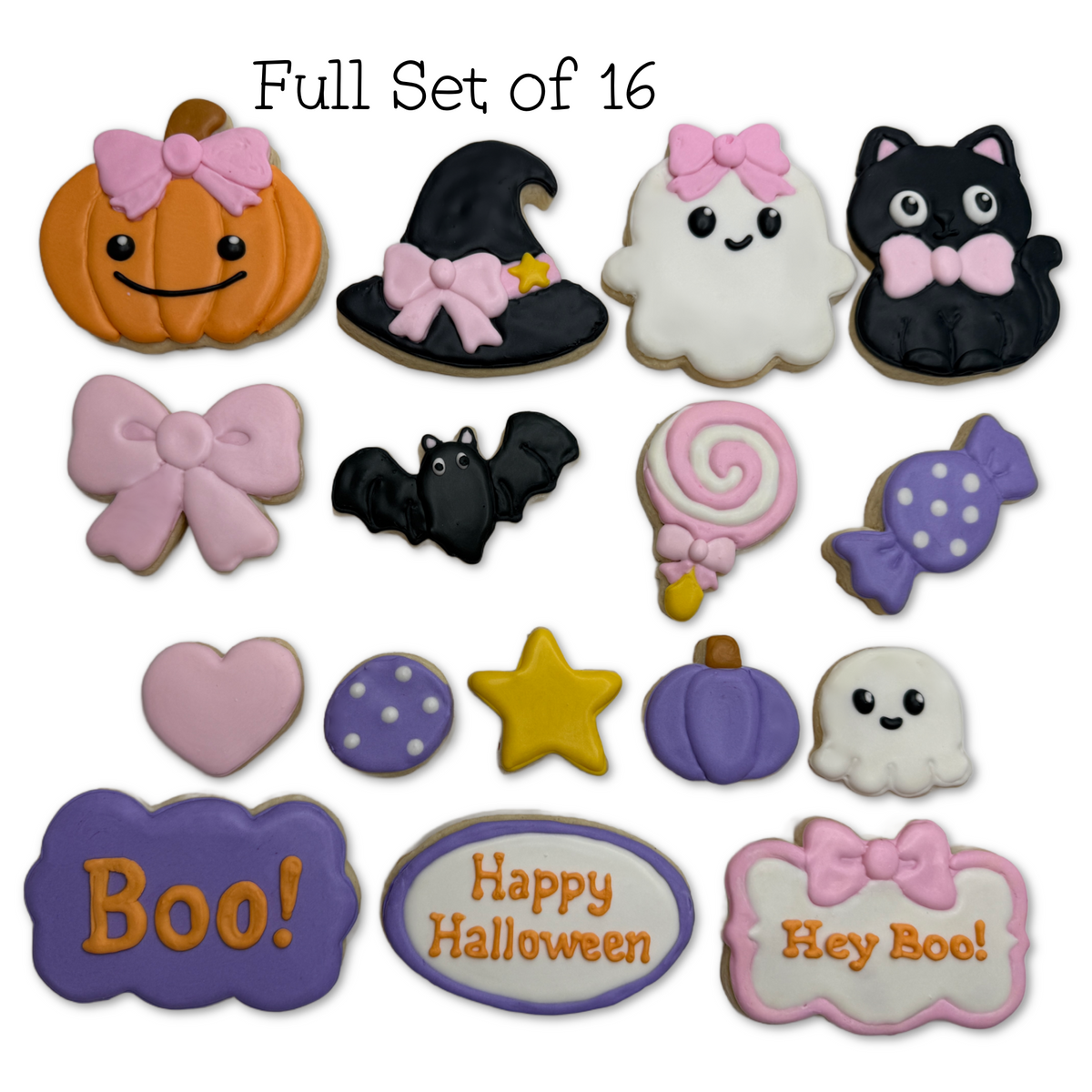Halloween Cookie Cutter Set | 16 Piece Ghost, Pumpkin, Witch, Cat Baking Set
