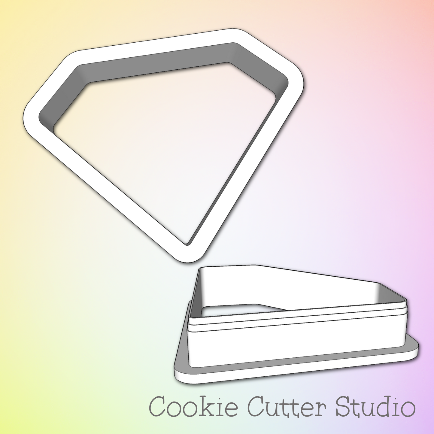 Diamond Cookie Cutter, Jewel Cookie Cutter