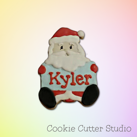 Santa Claus Plaque Cookie Cutter, Christmas Cookie Cutter, Santa Cookie Cutter