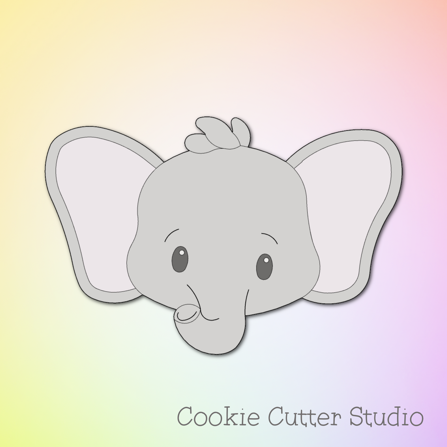 Classic Elephant Head Cookie Cutter